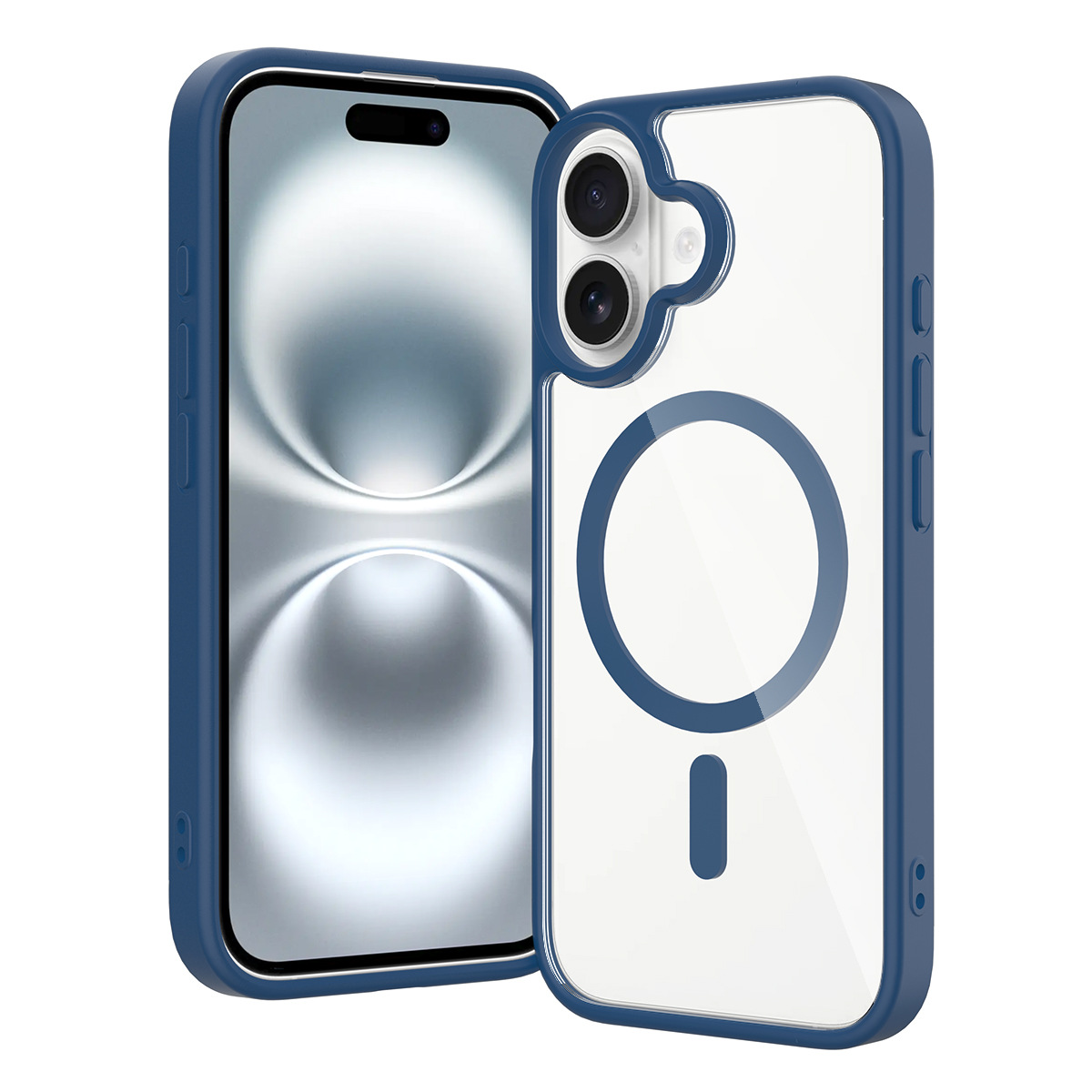 Aplicable en stock para iPhone16E 2 en 1 transparente TPU + PC escudo de plata esmaltado para teléfonos móviles de manzana de aluminio de 2.0 espesor