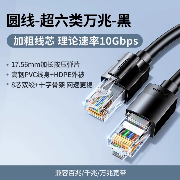 (UGREEN) УТ6 RJ45 LAN кабель, шесть категорий, шесть категорий кабелей