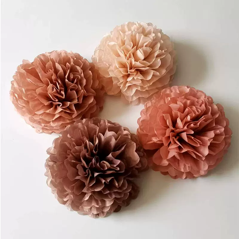 手工彩色纸花套装组合圣诞庆典派对装饰纸花球婚礼背景装饰