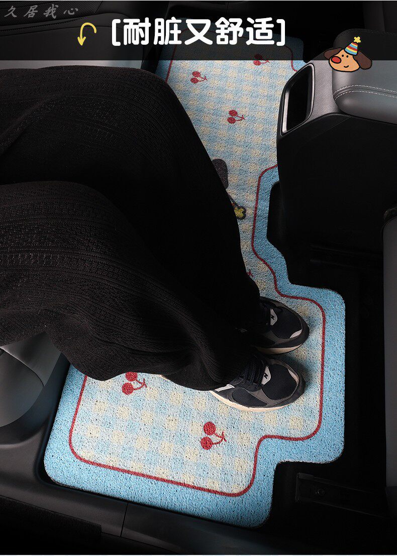 Xingyuan Special Car Floor Mat for Driver's Seat, New Cute Cartoon Silk Loop, Wear-resistant and Dirt-resistant Carpet-style Floor Mat