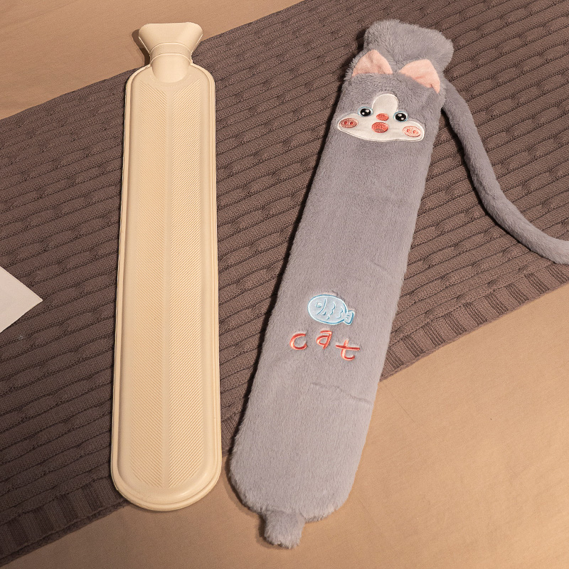 Bolsa de agua caliente de invierno almohada de tira larga almohada para niñas dormir piernas para dormir cama de peluche dormitorio de estudiantes cama caliente de invierno image 7