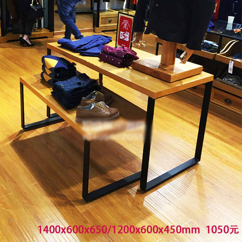 Tienda de ropa de alta gama soporte de exhibición estante de los hombres vitrina de piso negocio casual hombres tienda de ropa colgando estante