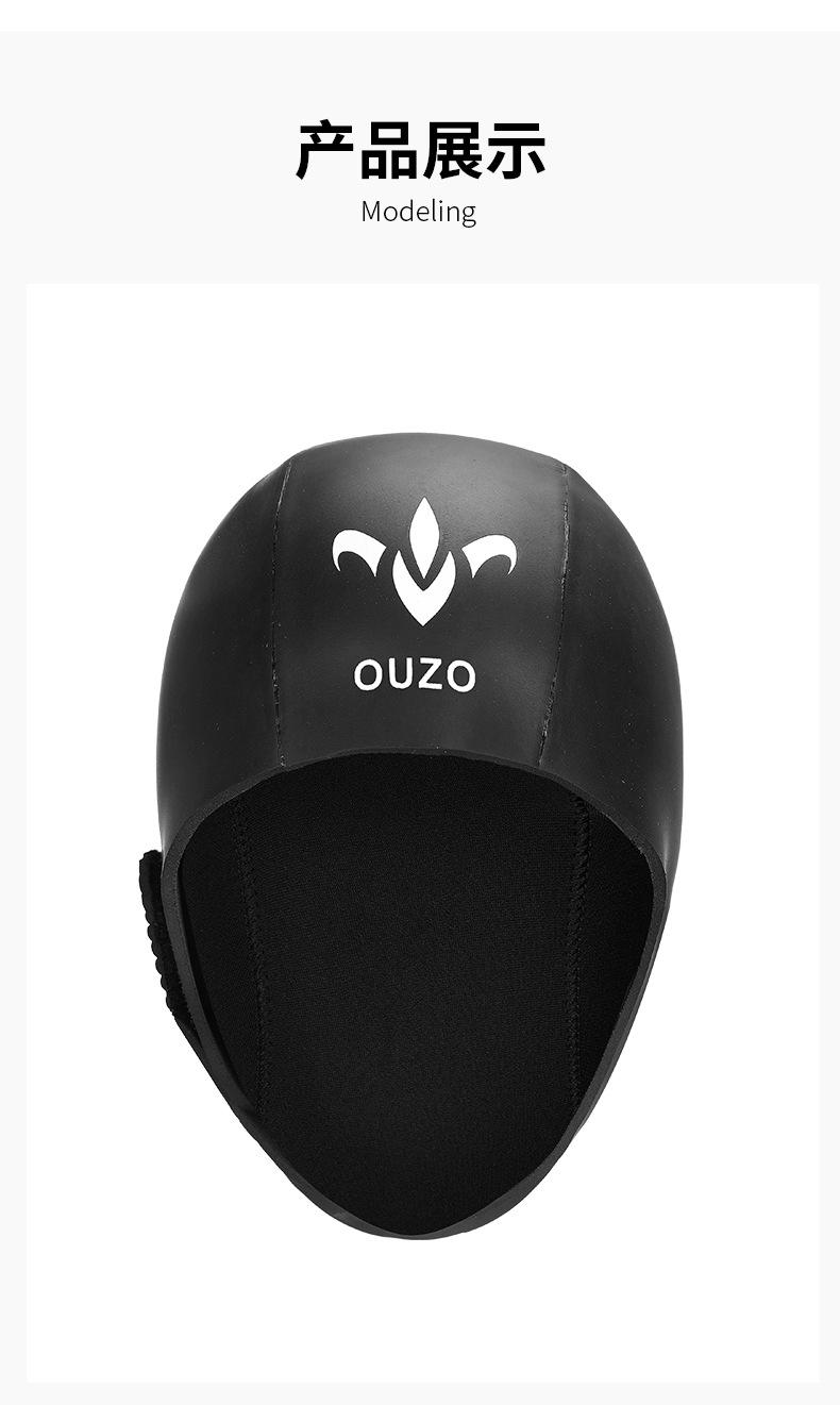 Description Picture 3 of itemDiving Hood, 3mm Neoprene Stretchable Dive Surf Cap with Chin Strap, Thermal Wetsuit