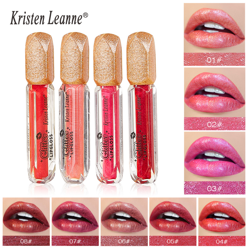 RISTEN LEANNE Black Technology skinner klarere, når du nipper til den Pearl Glitter Lipgloss Non-stick Cup Matte Lipgloss_voghion.com