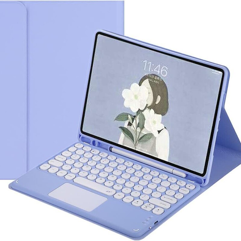 Suitable for Samsung Tablet A9+ Bluetooth Keyboard Protective Case S 11inch Round Cap Touch Control Detachable Soft Shell Italy