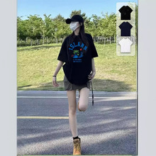 短袖t恤女服饰上新t恤衣服上衣女夏正肩t恤批发上衣女设计感外贸