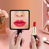 Convenient hand -holding handle mirror makeup small mirror portable single -sided mirror dressing beauty mirror print logo gift wholesale