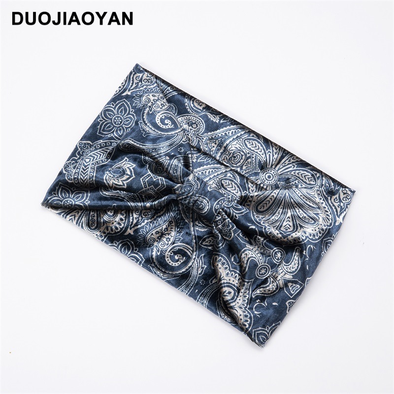 Heißer verkauf herbst und winter elastische breite rand samt kopftuch gedruckt taille obst blume stirnband_voghion.com