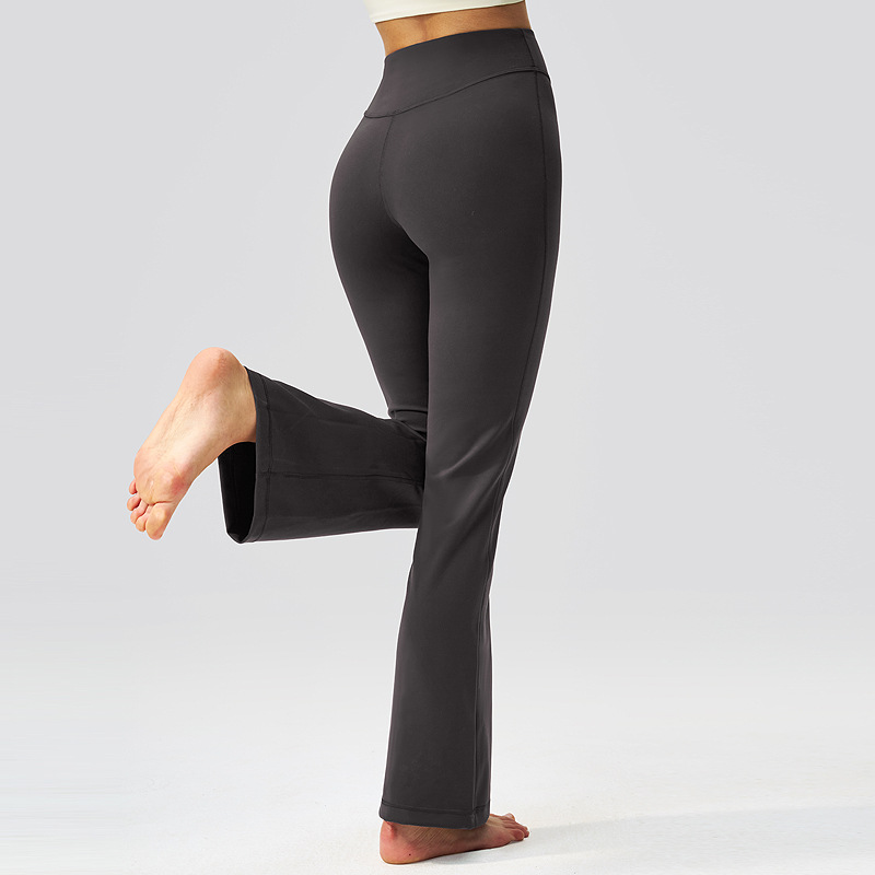 Pantalones de gimnasio para mujeres de cintura alta y caderas, 31.5 "lulu piernas anchas, pantalones deportivos desnudos. image 10