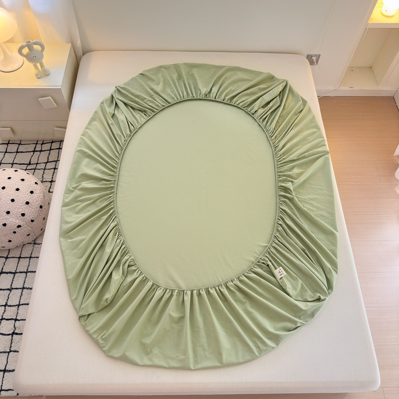 Colchón de algodón de color sólido engrosado, lijado, envoltura completa, funda protectora de colchón de algodón, cuatro estaciones, tipo A, engrosamiento de estilo japonés