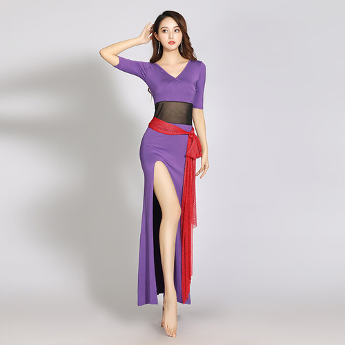 New plus size modal belly dance practice clothes oriental dance slimming dress jazz skirt dropshipping