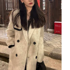 赫本风呢子大衣外套女2025秋冬新款毛呢高级感超好看小个子中长款