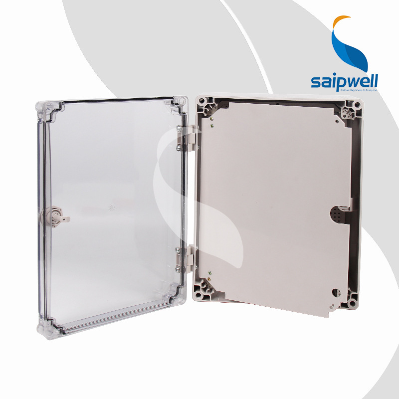 透明门带中门PC配电箱带锁防水箱ABS塑料防水接线箱400*300*160