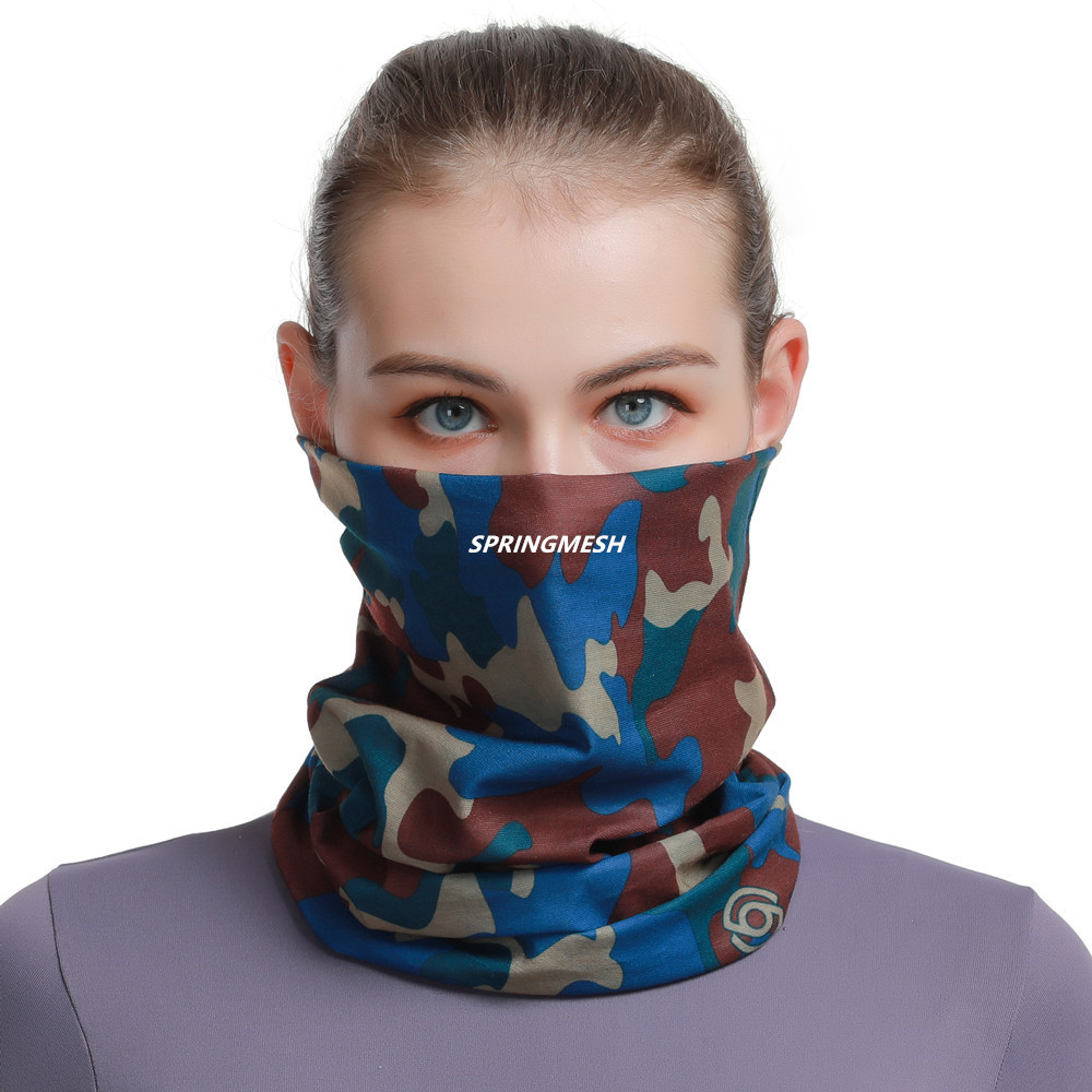 Sun protection face mask, outdoor hiking sunshade face towel, UV protection camouflage multifunctional seamless magic headscarf