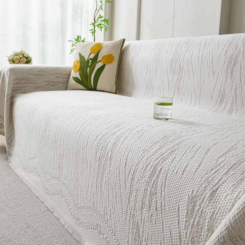 Toalla de tela para sofá de seda de hielo con sensación fresca 2025 nueva funda de sofá de verano cubierta de sofá antideslizante estera de liberación de arena