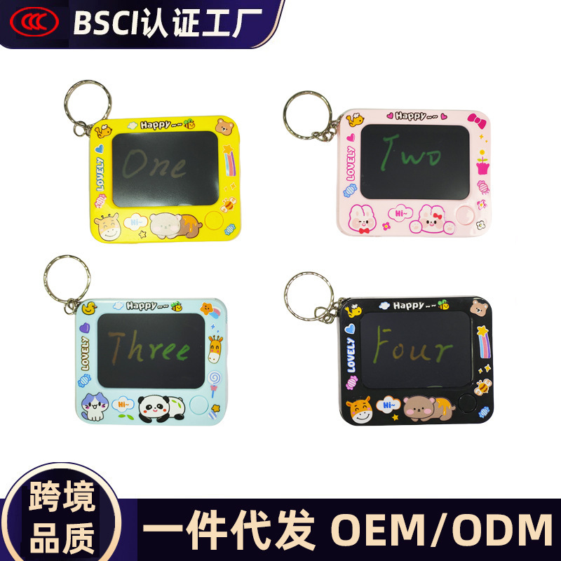 Popular Small Pendant Mini Graffiti Drawing Board Car Keychain Cartoon Couple Backpack