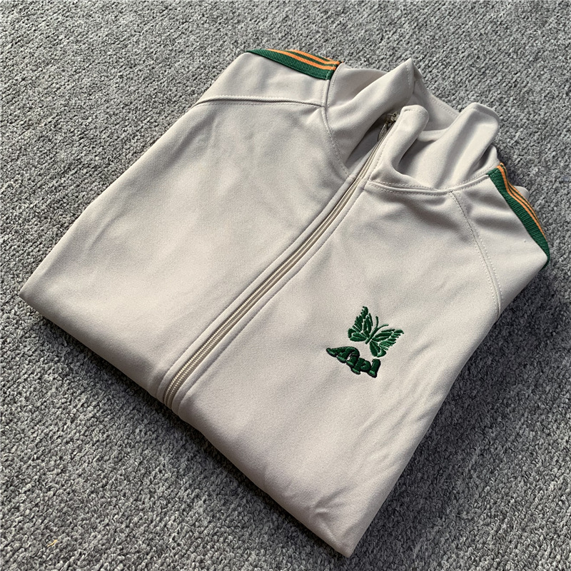AGUJAS de PISTA de terciopelo bordado de la mariposa Japonés vintage cinta campus estilo de los hombres y las mujeres chaqueta de la chaqueta de deportes