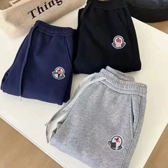 Mの新しいトレンディなブランドのレギンススウェットパンツ、男性と女性のカップル用、ハーレムスリムフィット、多用途カジュアルスポーツソリッドカラーパンツM