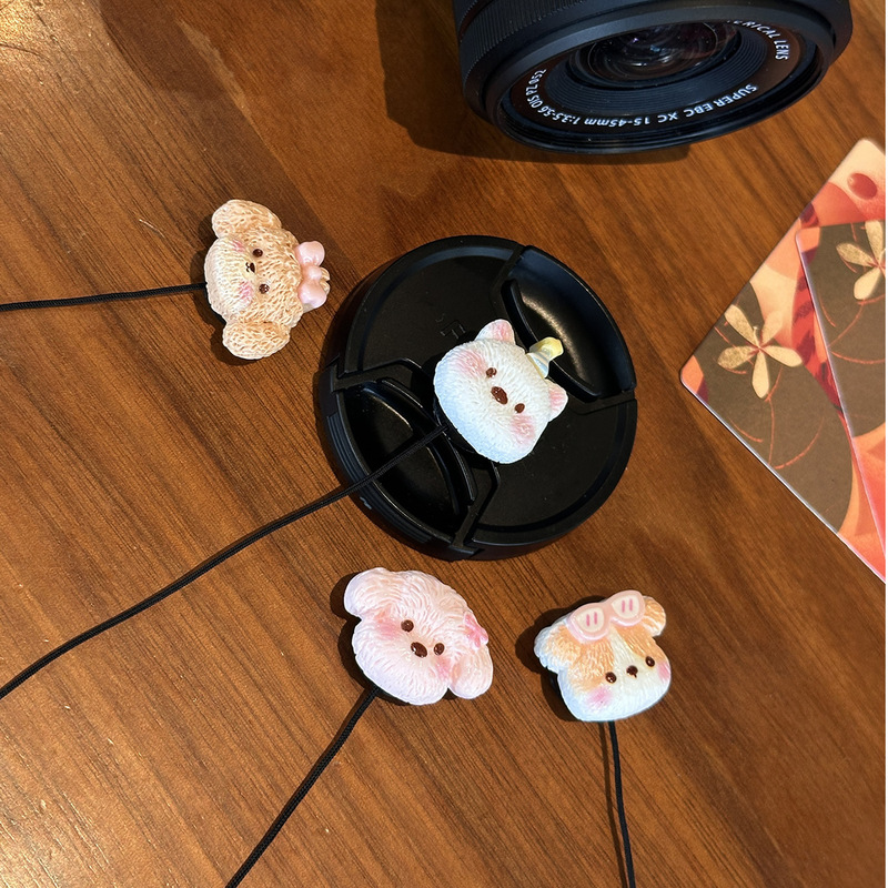 Universal camera lens cover anti-loss strap, protective strap, lens strap suitable for Canon, Sony, Leica, cute cartoon design Universal camera lens cover anti-loss strap, protective strap, lens strap suitable for Canon, Sony, Leica, cute cartoon design