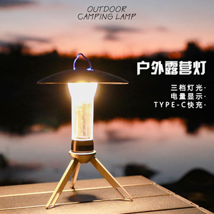 Cross-Border Multifunctional Retro Camping Style New USB Charging Led Tent Outdoor Horse Lantern Satchel Light Equipment Camping Style Light