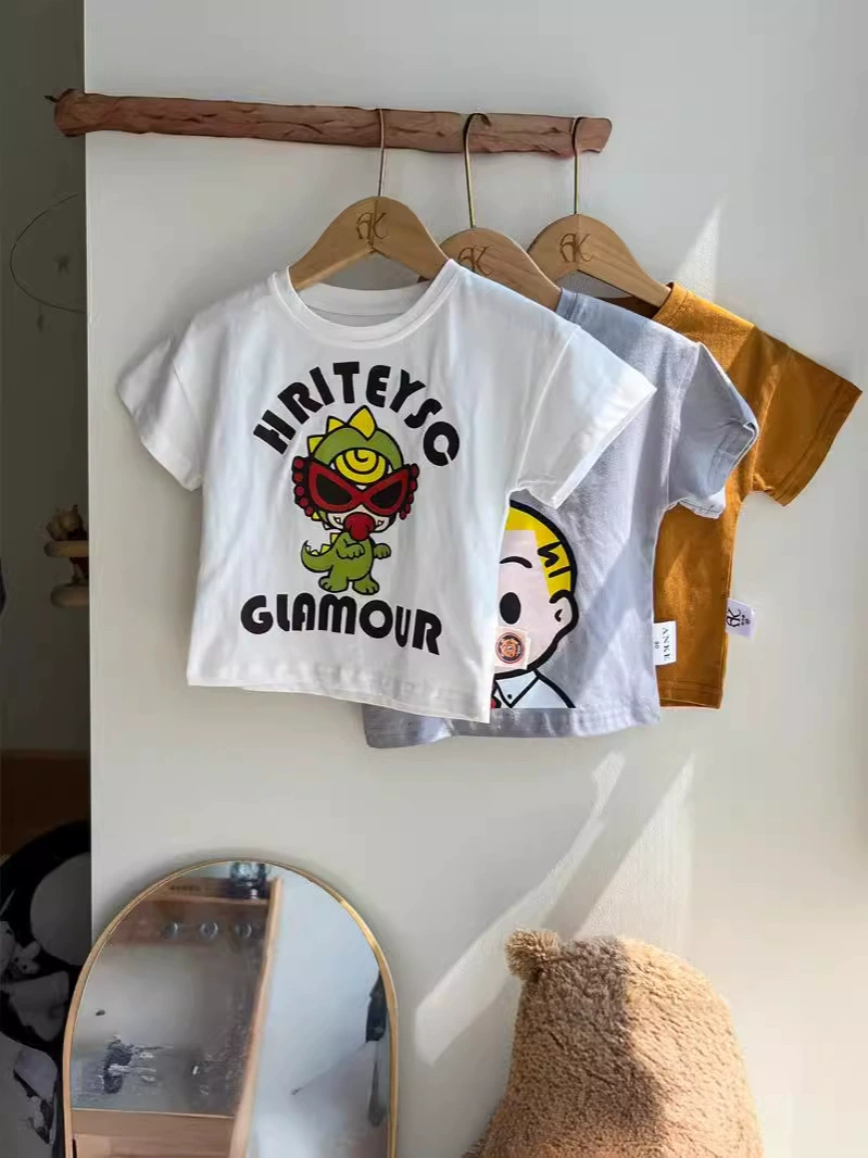 (Cross-border trading), summer children's cotton T-shirt for men and women girl's, with short sleeve