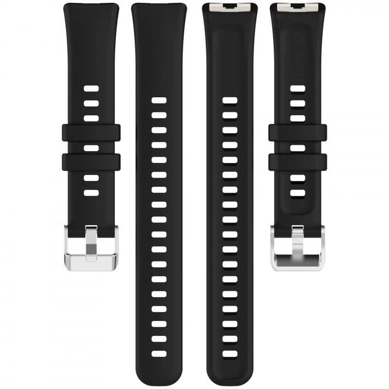 Подходят для нового HUAWEIband8 стальной пряжка браслет серебряная пряжка мягкий резиновый ремешок браслет Huawei 9/9 NFC силиконовые часы