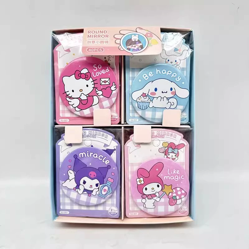 Новый мини-круглое карманное зеркальце Sanrio YJ-014, портативное косметическое зеркало для студентов