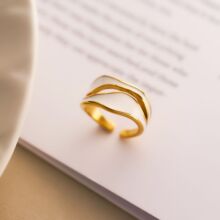 �r�к��s�����_�ڽ�ָ 18k��ɫ�䓷�ʽ�m�Ű���Ůʿ��ָ�羳���N