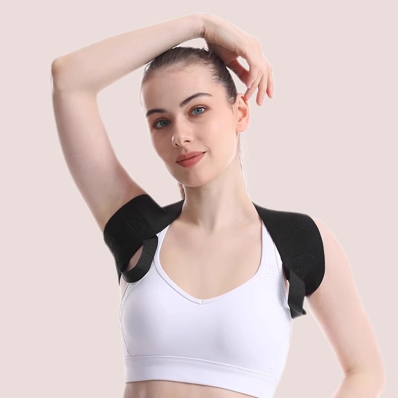 Correas de hombro abiertas Corrección de espalda jorobada Correas de corrección de postura, pecho, hombros hundidos, cintura recta, protección de hombros, artefacto de entrenamiento físico, corrección de postura