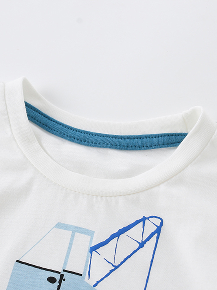 Malwee camiseta de niño otoño nuevo estilo europeo y americano impresión casual niño guapo chaqueta de niño
