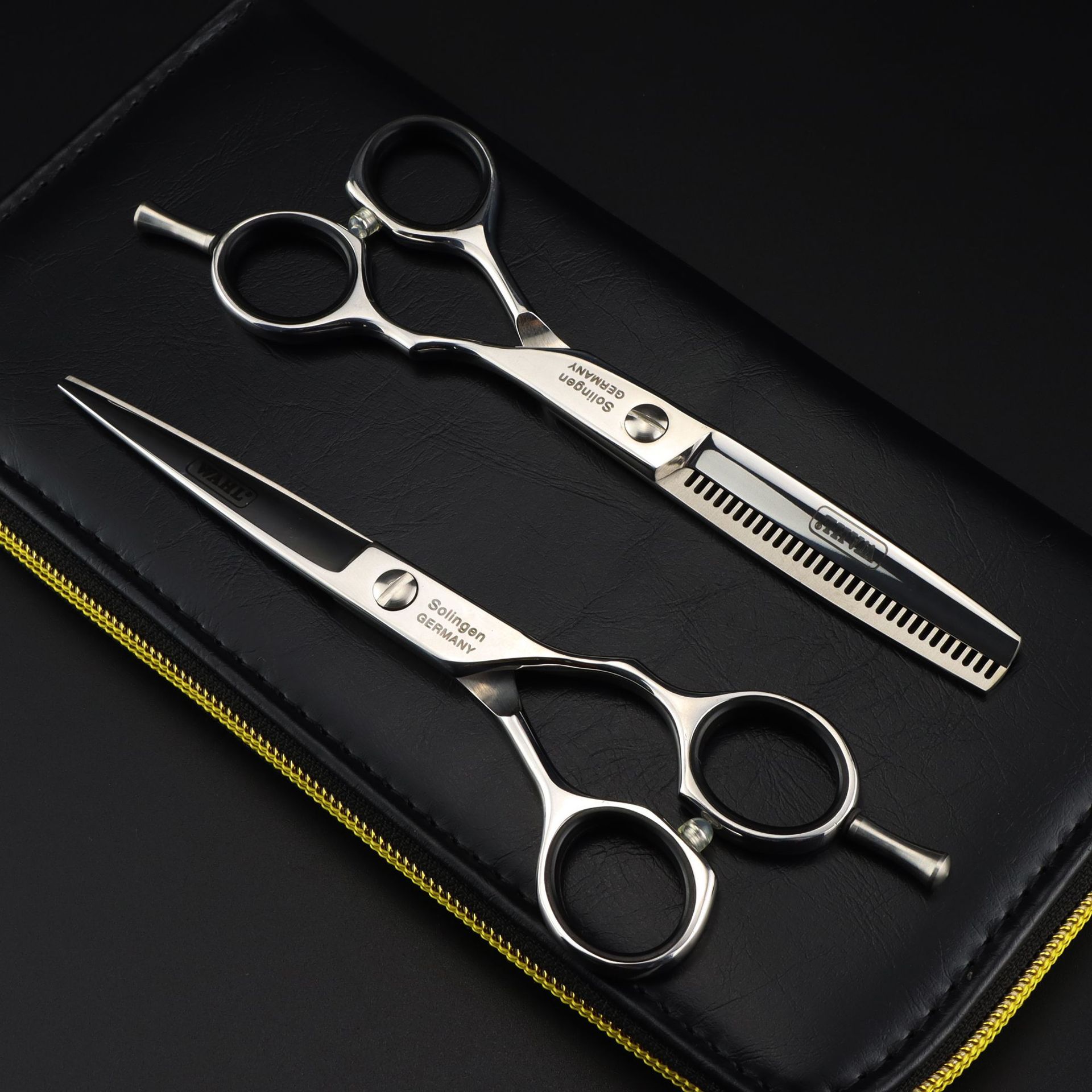 6.0寸ZQ-02银色华尔 个性 美发剪刀理发剪 平剪 刘海剪反牙 05-02