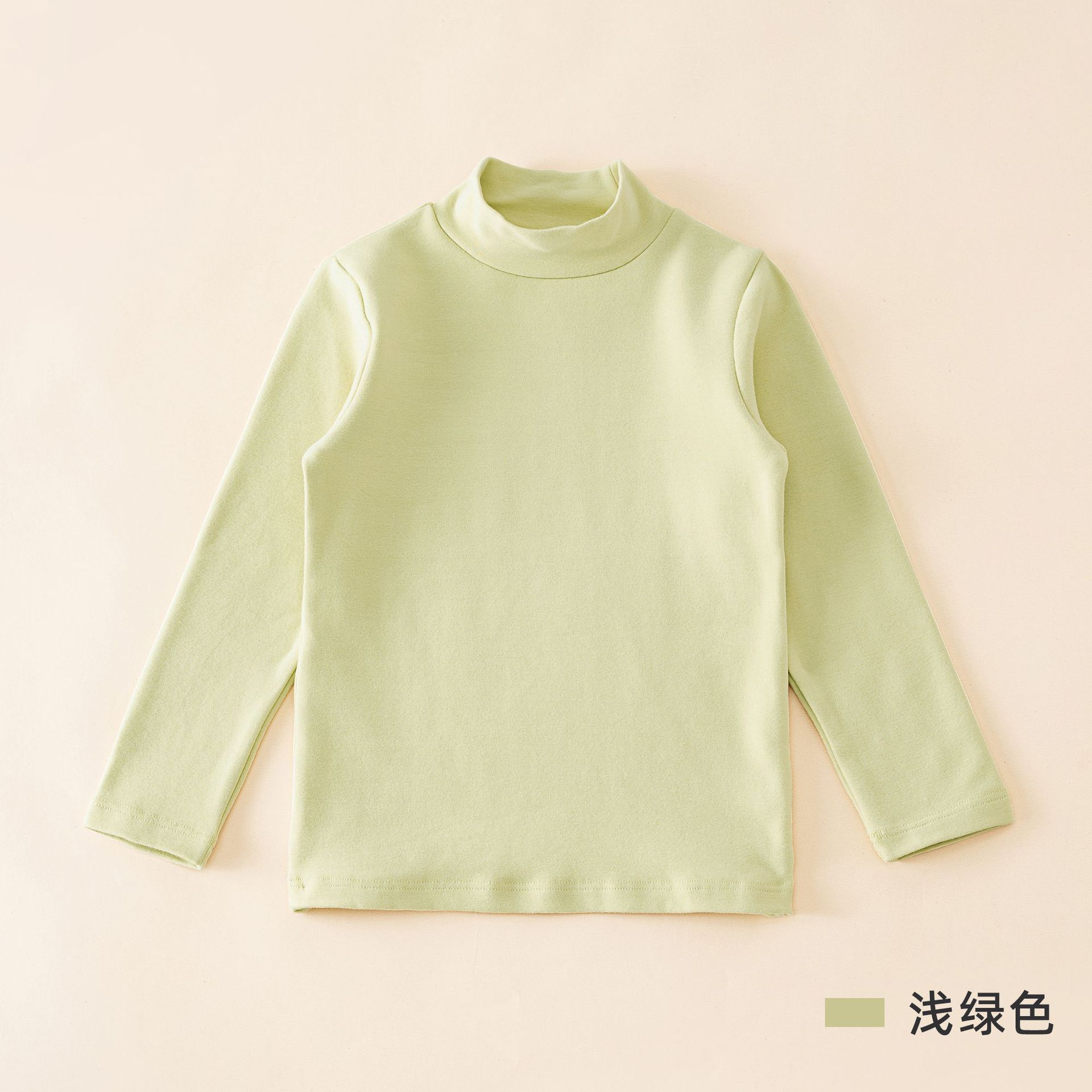 Camiseta térmica de otoño e invierno para niños, ropa infantil clase A, camisa de otoño para niños, camiseta interior de cuello medio alto de color liso para niñas.