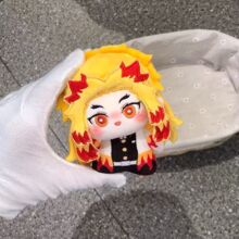 鬼灭之刃炼狱杏寿郎属性棉花娃娃10cm炎柱可爱玩偶挂件毛绒公仔
