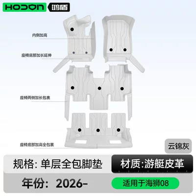 Modelə uyğun ayaqaltı — trunk mat accessories and supplies - 212t01six-seatersea-lion-08-single-layer-foot-mat-cloud-brocade-gray-economy-standard-model