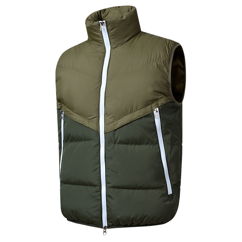 Montaña multi-bolsillo sin mangas hombro cross-border chaleco de arroz blanco herramientas al aire libre chaleco de plumón hombre de alta gama personalizado