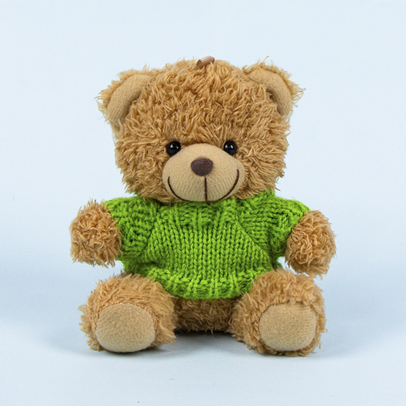 Lindo osito llavero colgante regalo creativo muñecas de peluche vestidas osito de peluche colgante de mochilas escolares para parejas