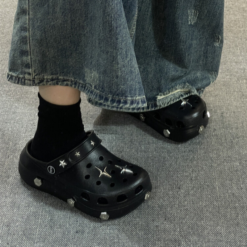 Super Popular Puff Clogs Women's Internet Celebrity Slippers Women's Summer 2025 New Student Summer Outing Sandals