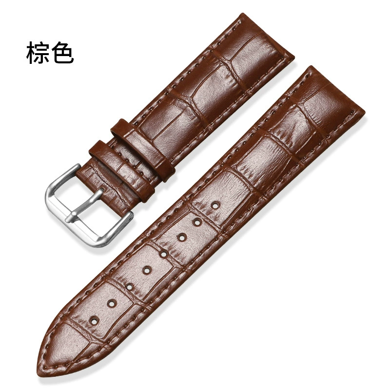 Watch Strap (Huawei Samsung Apple) genuine leather, crocodile & bamboo print, 12–24 mm widths