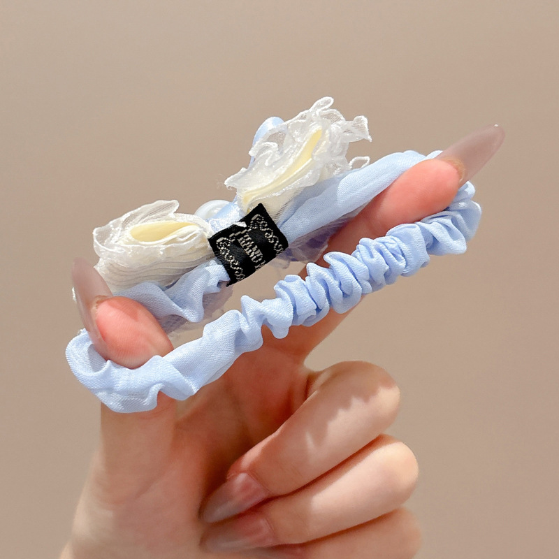 Pajarita de malla para niños, lazo para el cabello, niña linda y no lastima el cabello, cuerda para la cabeza de princesa, cuerda para el cabello duradera de alta elasticidad para niñas