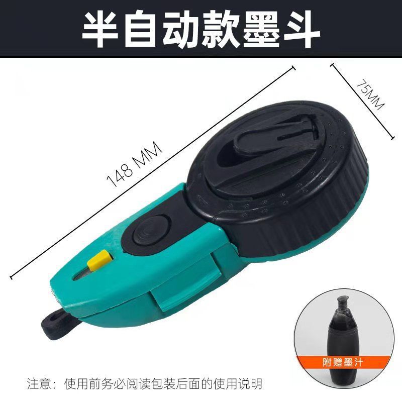 Marcador de Líneas de Tinta para Carpintería, Marcador de Líneas Automático, Marcador de Líneas de Madera Manual, Marcador de Líneas de Plástico con Hilo, Marcador de Líneas de Tinta, Marcador de Líneas de Algodón