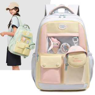 Korean Sweet Backpack for Female Junior High School Birthday Series, Large-Capacity School Bag, High-Looking Student Backpack for Women