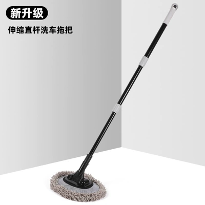 Car cleaning tools – car brush cleaning brush car tool - 3901-black-gray-straight-handle-car-wash-brush
