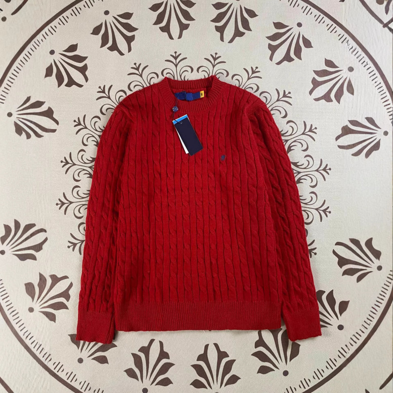 RL Ralph Lauren real shot of the pony logo warm cable-knit autumn and winter crew neck sweater for men, available for scanning, couple's embroidered sweater for women RL Ralph Lauren real shot of the pony logo warm cable-knit autumn and winter crew neck sweater for men, available for scanning, couple's embroidered sweater for women