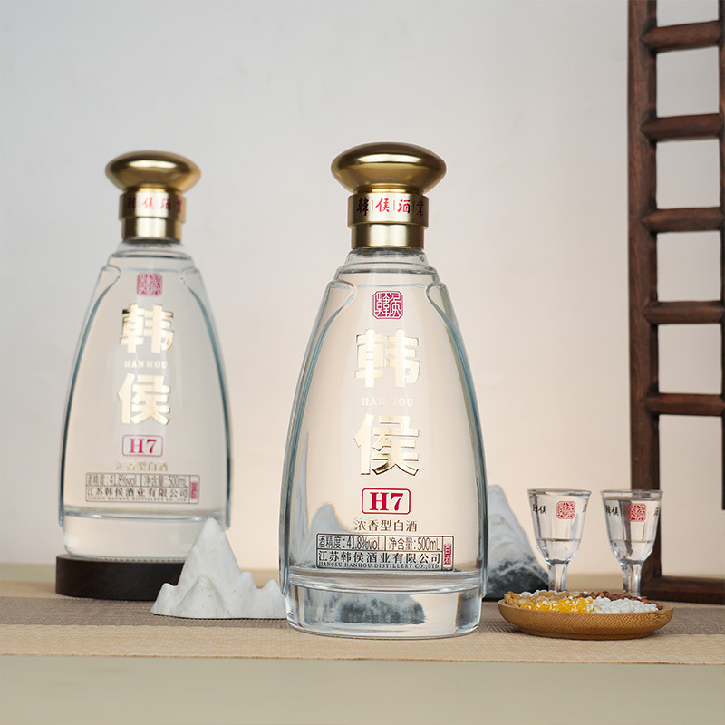 韩侯H7浓香型白酒瓶装500m*6l高端过节送礼礼盒酒41.8度白酒批发