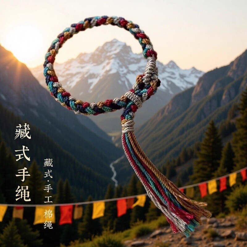 Xizang Style Ethnic Style Colorful Rope DIY Bracelet Adjustable Plus Jewelry Hand-Woven Bracelet Ready for Sale