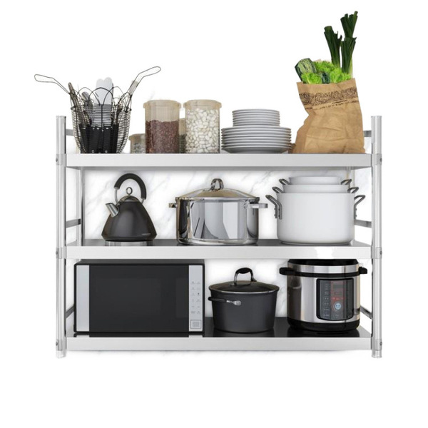 Kitchen wall-mounted storage rack with fence stainless steel…
