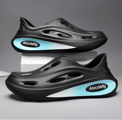 Zapatos con agujeros de coco, tendencia de verano para hombres, sandalias deportivas con todo incluido de suela gruesa, zapatillas de Baotou de oficina juvenil