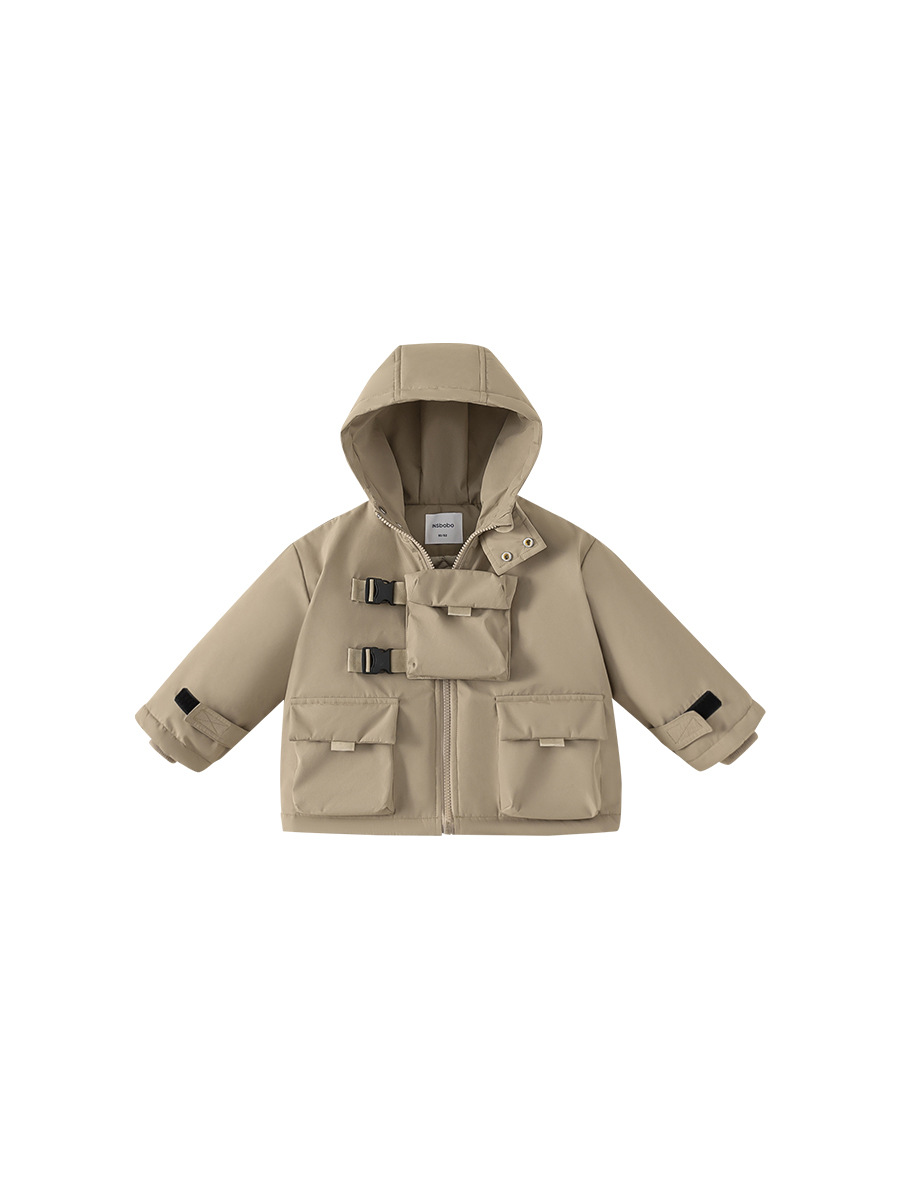 Yoobao ropa infantil otoño invierno ropa de trabajo para niños abrigado nuevo niño invierno chaqueta con capuchona caliente ropa de algodón para niños