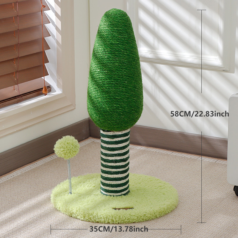 Tablero del rasguño del gato resistente al desgaste anti-caspa gato Scratch post tablero de la garra de seisal gato juguete auto-Hola alivio tapada vertical gato escalada Marco integrado