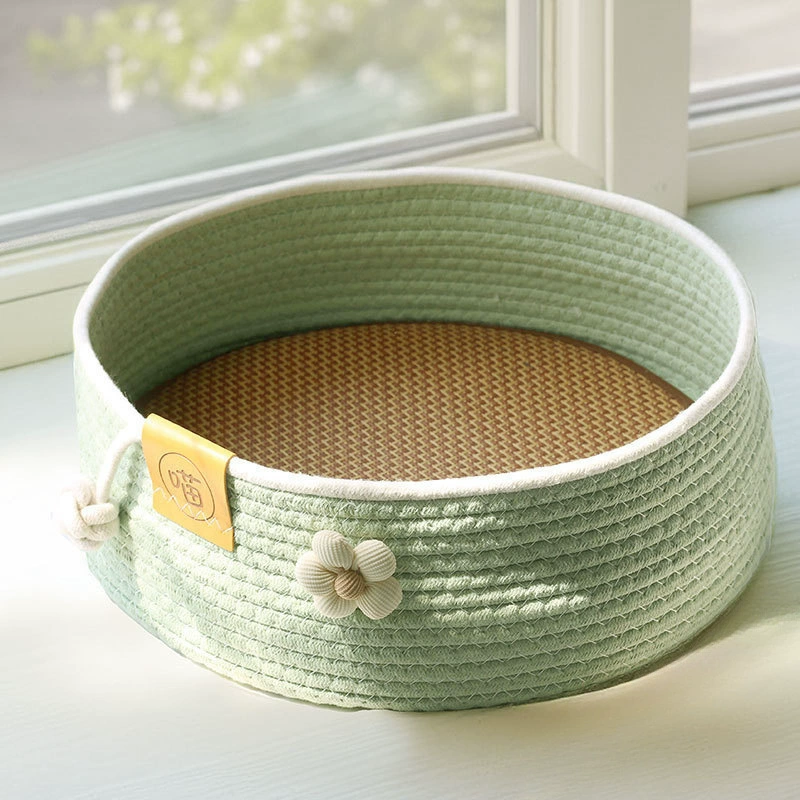 Кошачье гнездо, летнее кошачье гнездо, универсальное для всех сезонов, семейное кошачье гнездо из хлопка и льна для нескольких кошек, большое кошачье гнездо